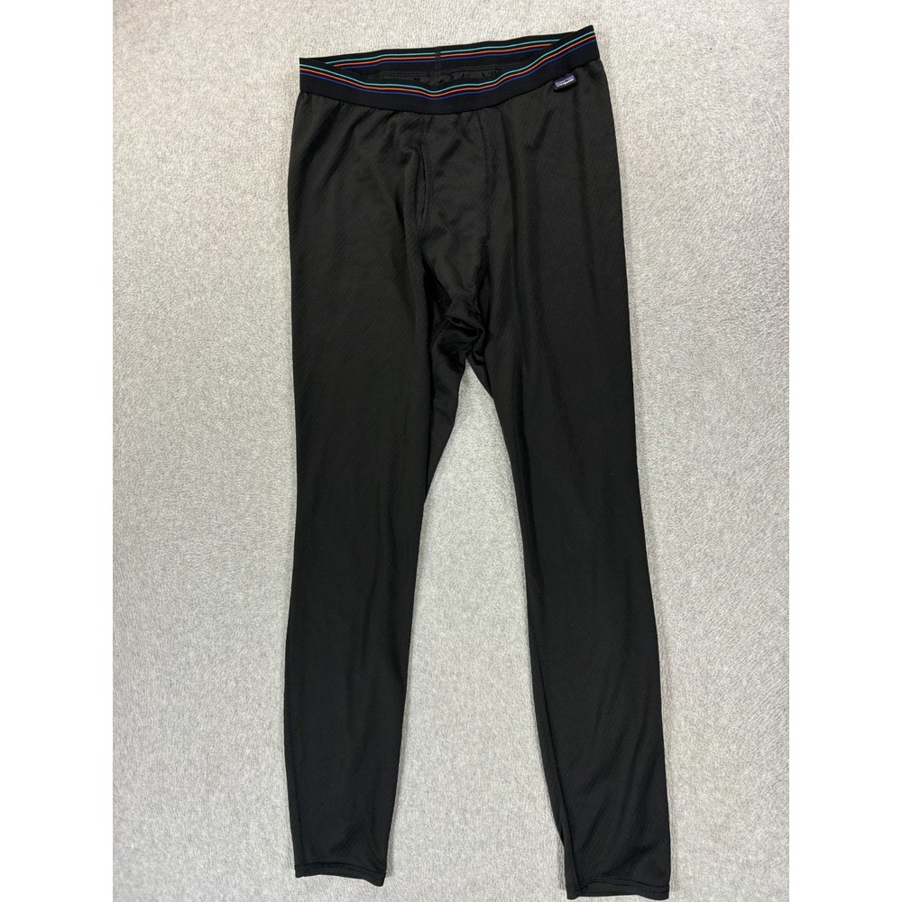 Patagonia Capilene Midweight Base Layer Bottoms Pants (Men's Medium) Black